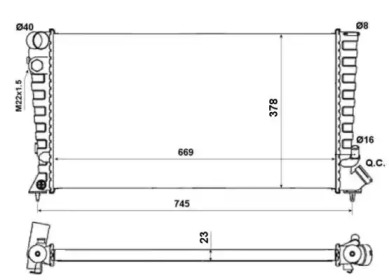 WILMINK GROUP wg1723185 -  Радиатор, охлаждение двигателя